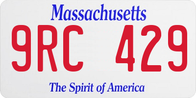 MA license plate 9RC429