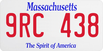 MA license plate 9RC438