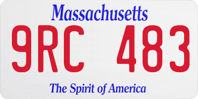 MA license plate 9RC483