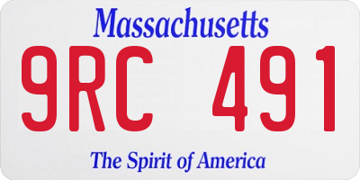 MA license plate 9RC491