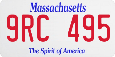 MA license plate 9RC495