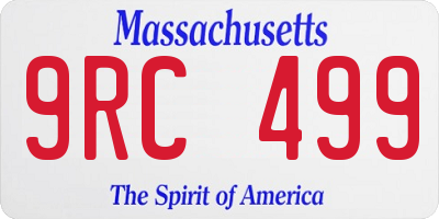 MA license plate 9RC499