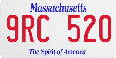 MA license plate 9RC520