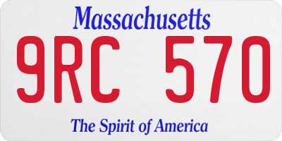 MA license plate 9RC570