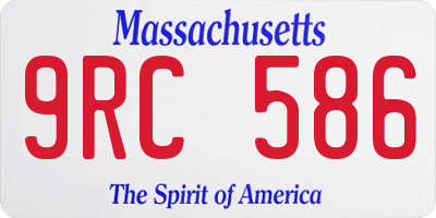 MA license plate 9RC586