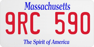 MA license plate 9RC590