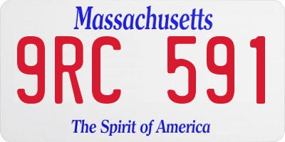 MA license plate 9RC591