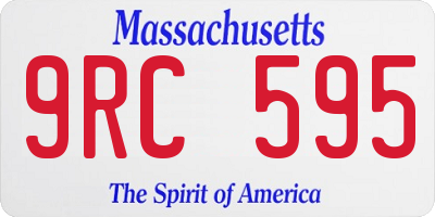 MA license plate 9RC595