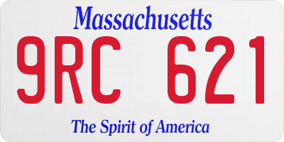 MA license plate 9RC621