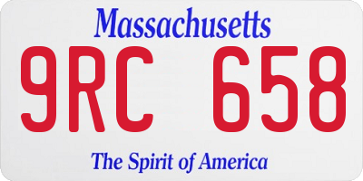 MA license plate 9RC658