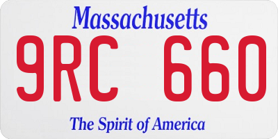 MA license plate 9RC660
