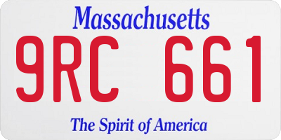 MA license plate 9RC661