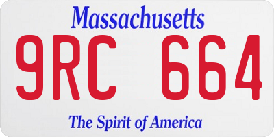 MA license plate 9RC664