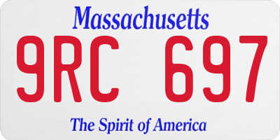 MA license plate 9RC697