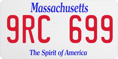 MA license plate 9RC699