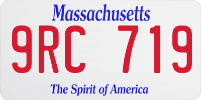 MA license plate 9RC719