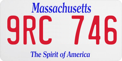 MA license plate 9RC746