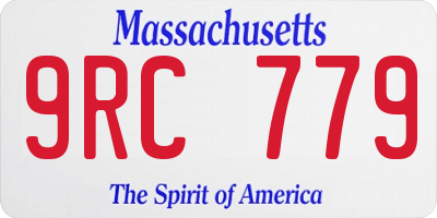 MA license plate 9RC779