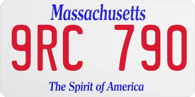 MA license plate 9RC790