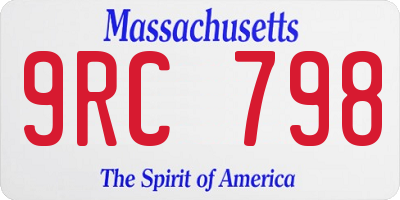 MA license plate 9RC798
