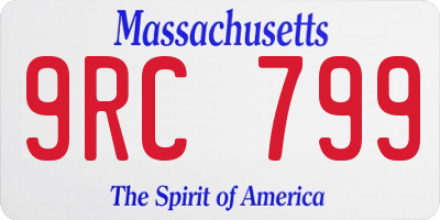 MA license plate 9RC799
