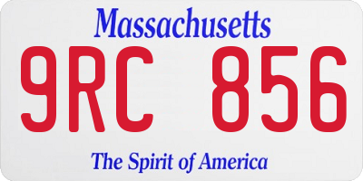 MA license plate 9RC856