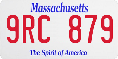 MA license plate 9RC879