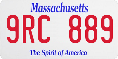 MA license plate 9RC889