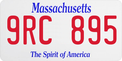 MA license plate 9RC895
