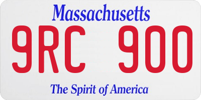 MA license plate 9RC900