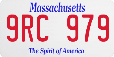 MA license plate 9RC979