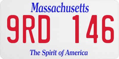 MA license plate 9RD146