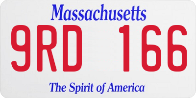 MA license plate 9RD166