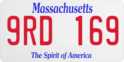 MA license plate 9RD169