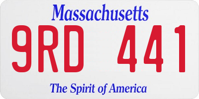 MA license plate 9RD441