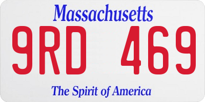 MA license plate 9RD469