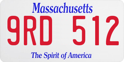 MA license plate 9RD512