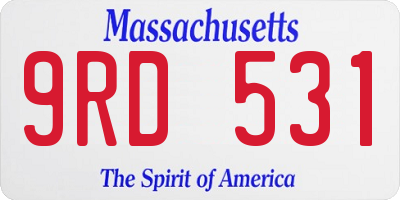 MA license plate 9RD531