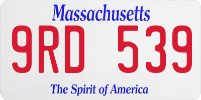 MA license plate 9RD539