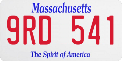 MA license plate 9RD541