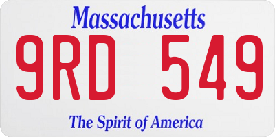 MA license plate 9RD549
