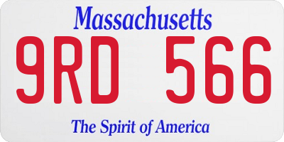 MA license plate 9RD566
