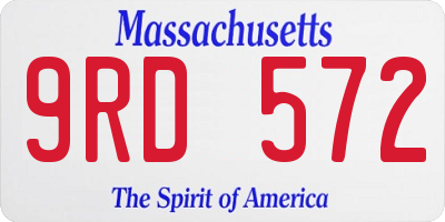 MA license plate 9RD572