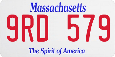 MA license plate 9RD579