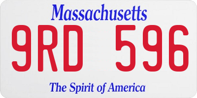 MA license plate 9RD596