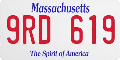 MA license plate 9RD619