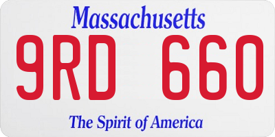 MA license plate 9RD660