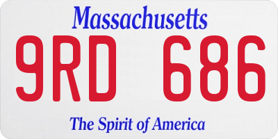 MA license plate 9RD686