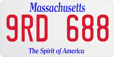 MA license plate 9RD688