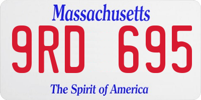 MA license plate 9RD695